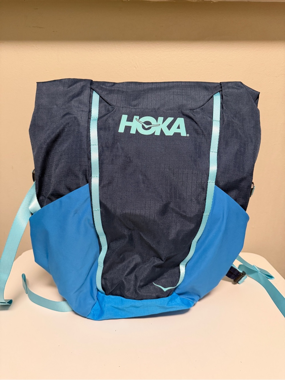 Hoka One Blue Runners Shoe Backpack Lightweight Gym Storage